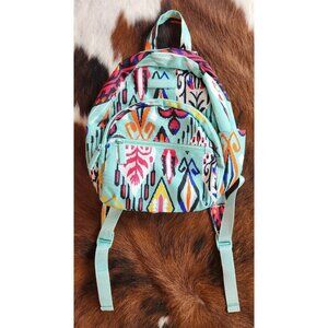 Vera Bradley Lighten Up Backpack Pueblo Green Southwest Aztec Travel Excellent
